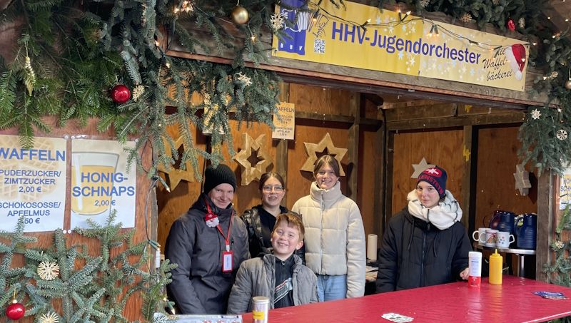 Waffelstand am Weihnachtsmarkt